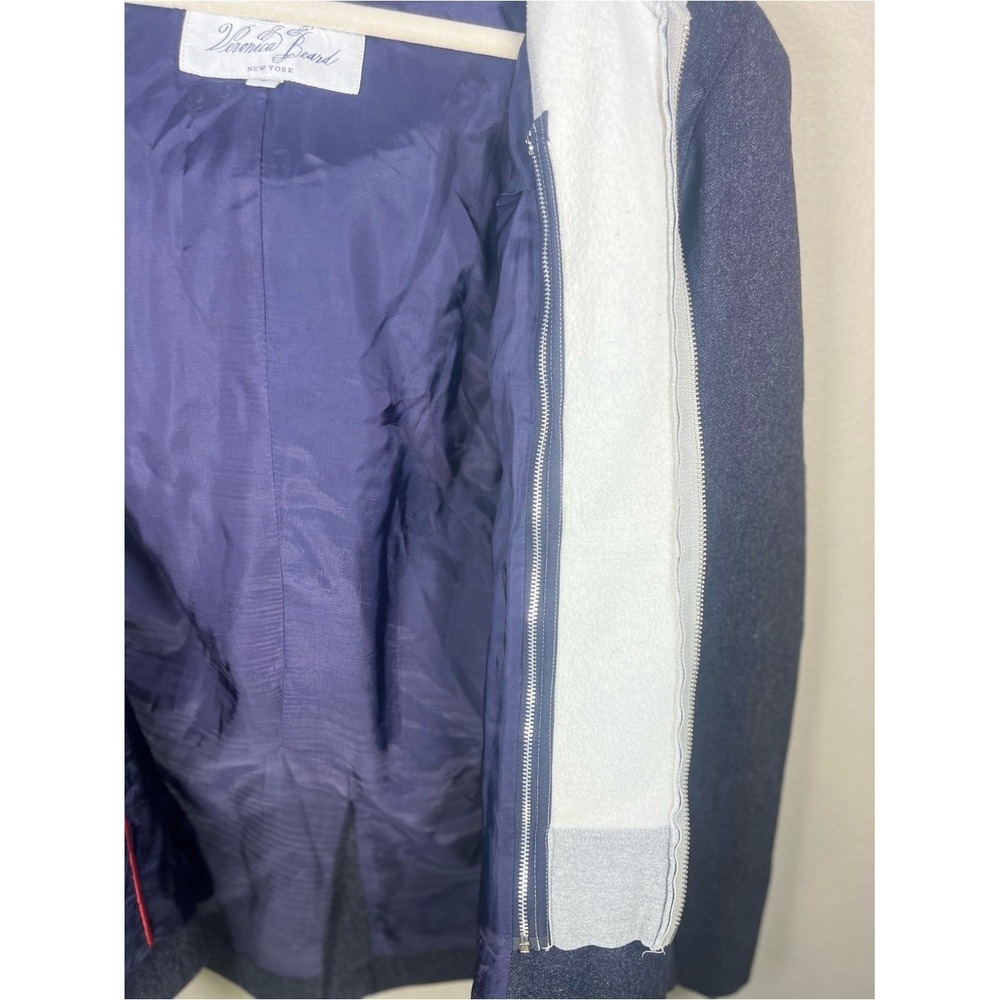 Veronica Beard Dickey Blazer Navy Jacket Gray Hoodie Insert Combo Size 3 Large - Picture 7 of 16